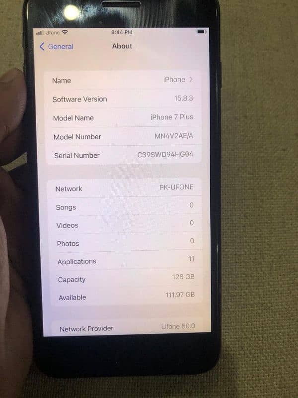 iPhone 7 plus all ok finger not working pta approved 8