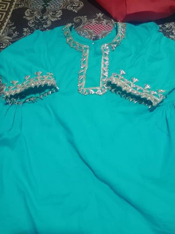 hand made gota kinari frock 1