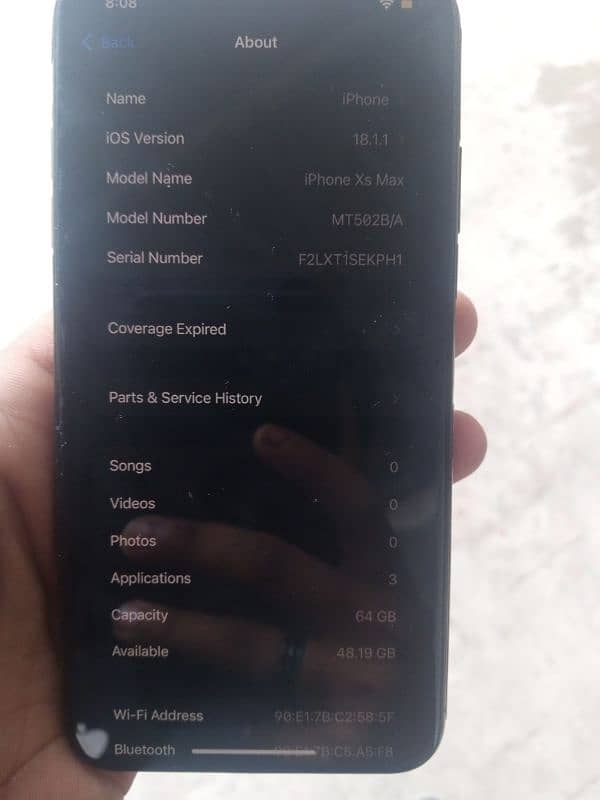 I am selling my iphone xs max 9