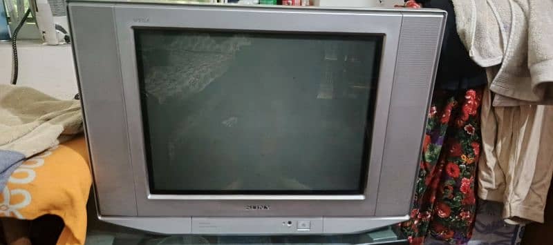 sony trinitron multi system Av sterio with trolley 1