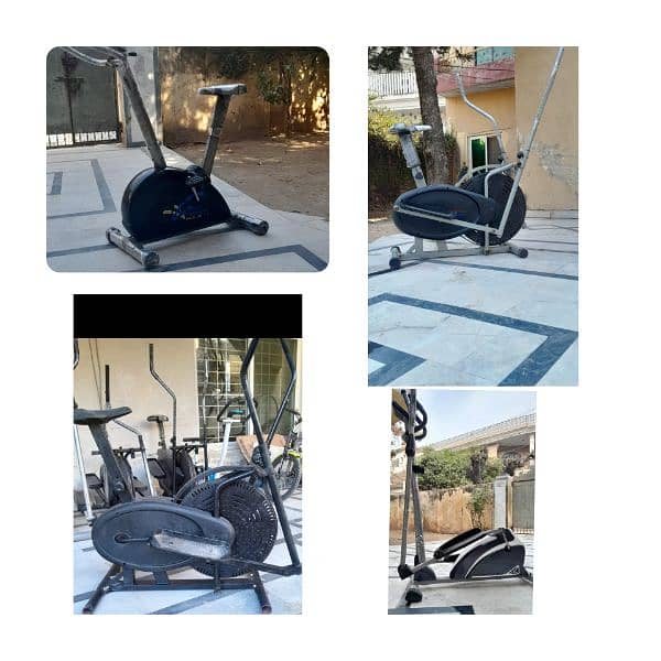 Elliptical cycle exercise machine treadmill runner gym air bike 0