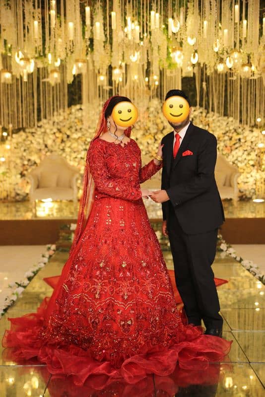 Branded Red Bridal dress / Party / Wedding / Nikah / Barat / Walima 9