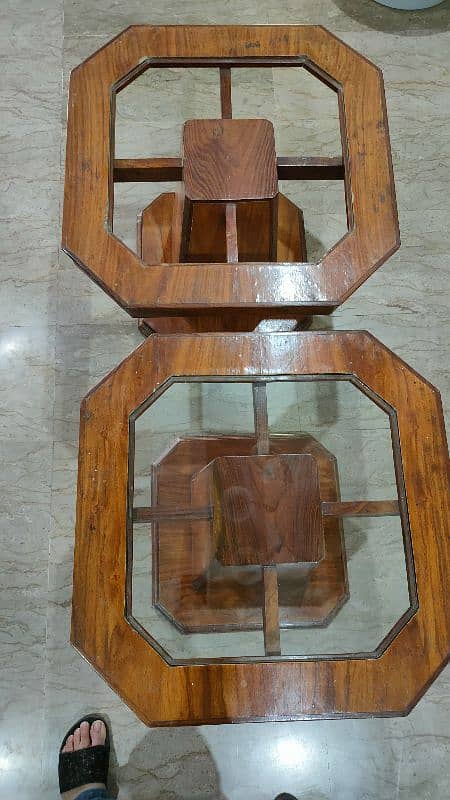 set of three wooden tables 3