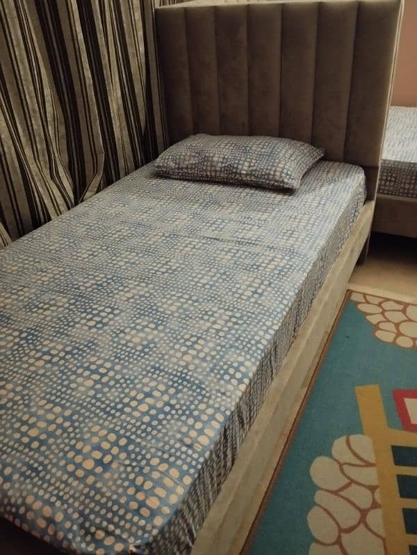 single bed set with spring mattress 1