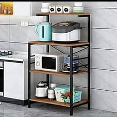 Rack for Kitchen,4-Tier Kitchen Storage Shelf Rack,Microwave