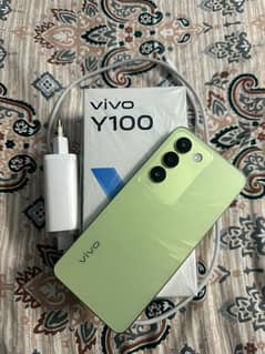 Vivo y100 8+8 256gb Breeze Green Color Complete Box 10.10 Condition