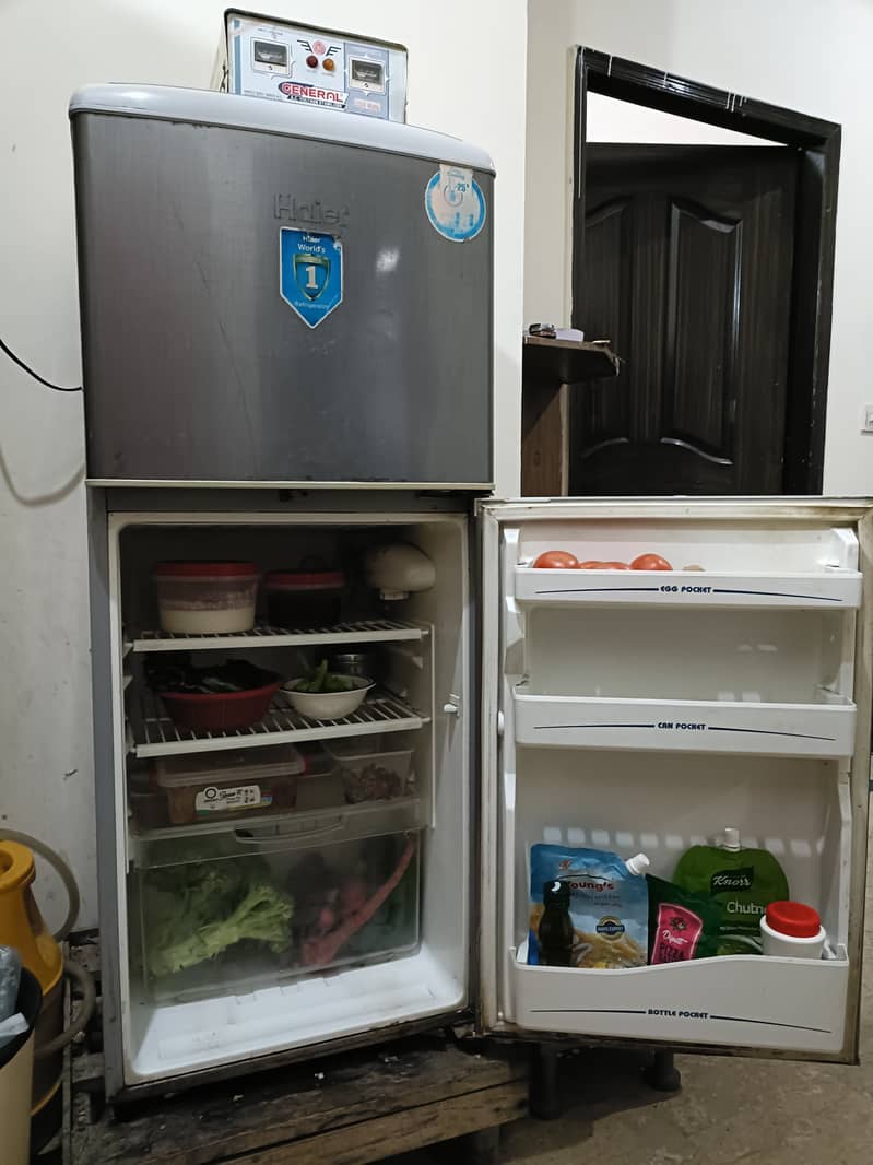 Haier Refrigerator (2-Door) with Wooden stand urgent Sale 0