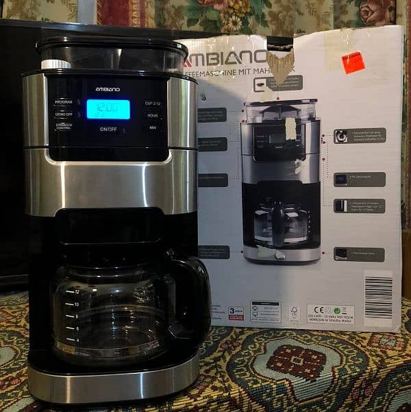 Ambiano imported Coffeemaker with Inbuilt grinder 0