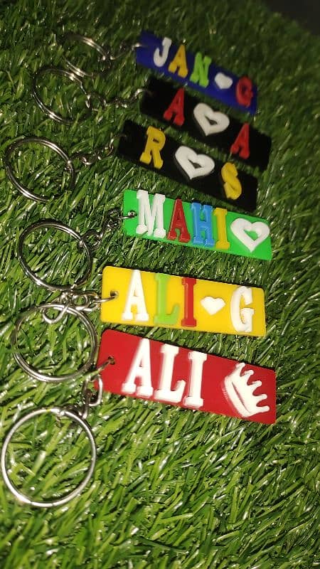 name key chain . chawal k Dany per name lakwahy 2