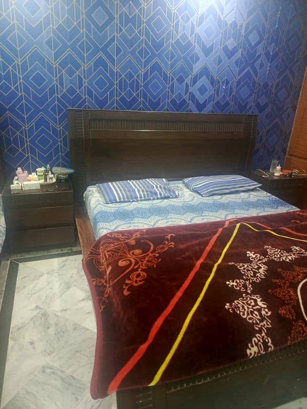 Solid Double Bed With Dressing And Spring Metress Available For Sale 0