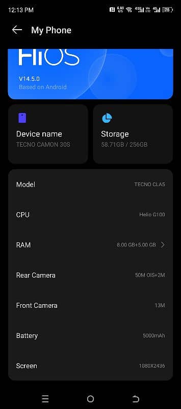 TECNO CAMON 30S CONDITION NEW 10/10 2