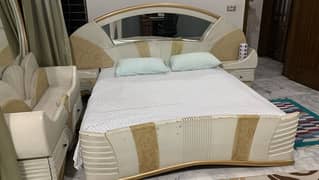 Queen Bed + Mattress + Side tables + Dressing Table