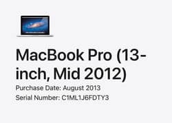 MAC-BOOK PRO (Mid-2012)