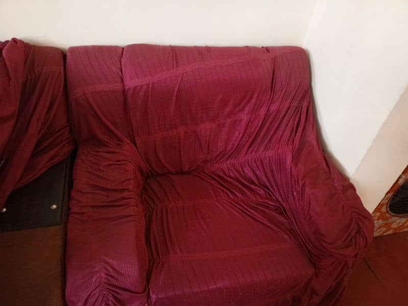 complete sofa set 3 in 1 , 2 in 1 and single with sofa cover 1