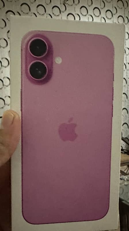 i phone 16 plus 128gb pink color just box open full warranty 0