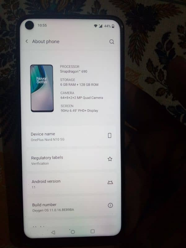 OnePlus n10 5g 6ram 128 rom exchange possible 1