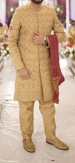 1 time used branded sherwani ,inner suit ,turban and shoes