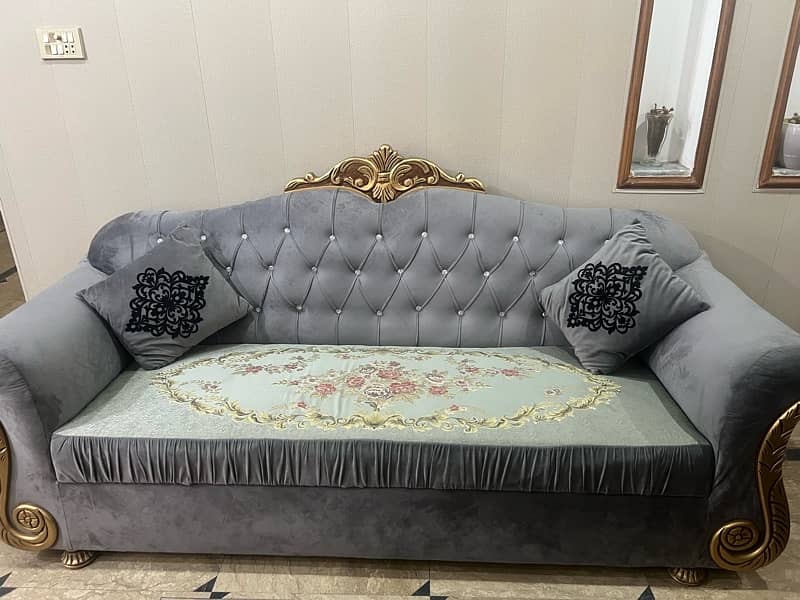 7 SeaterSofa//Wooden Sofa//3+2+2 Seater Sofa Set//Sofa For Sale 0