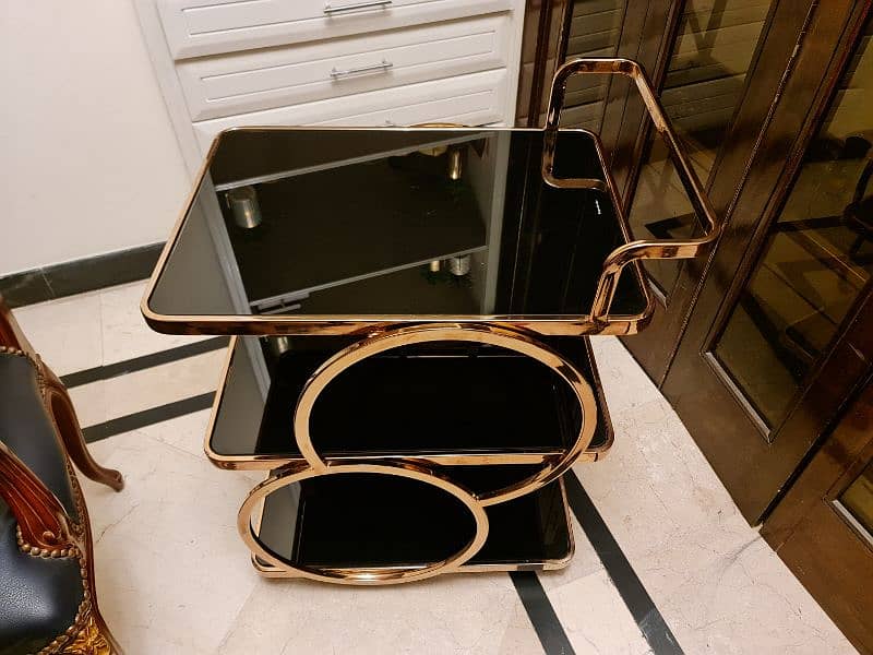 Imported Gold finish trolley 2