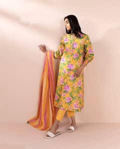 lawn and khaddar 3pc beautiful print good qualityu designer dresses