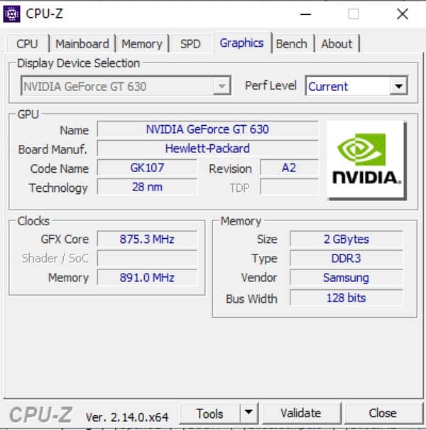 Nvidia GT 630 2GB 128 Bit Directx 12 Used For Sale *ONLY FOR DESKTOP* 5