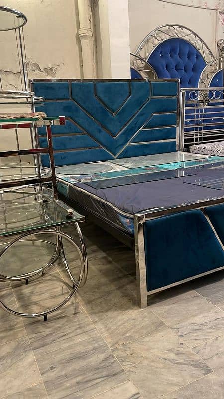 steel bed, pure stainless steel master bed 7