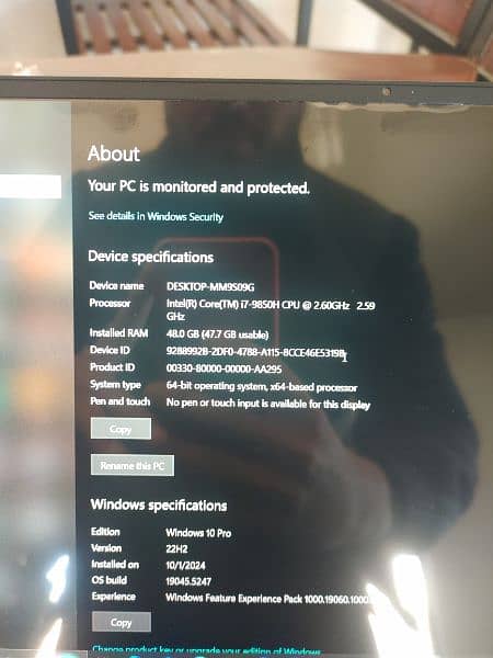 Dell Precision 5540 i7-9th Gen 48gb ram 4 gb card 1 tb nvme 7