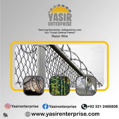 Best Chain link fence, Powder Coating , Razor wire , Hesco bags