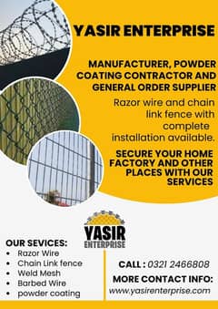 Best Chain link & Crimped mesh in Pakistan, Razor wire , Welded mesh