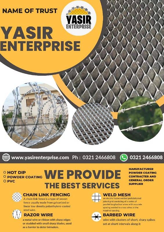 Best Chain link & Crimped mesh in Pakistan, Razor wire , Welded mesh 3