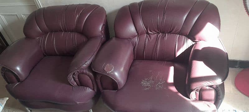 Five seater Leatherite Sofa Set 7