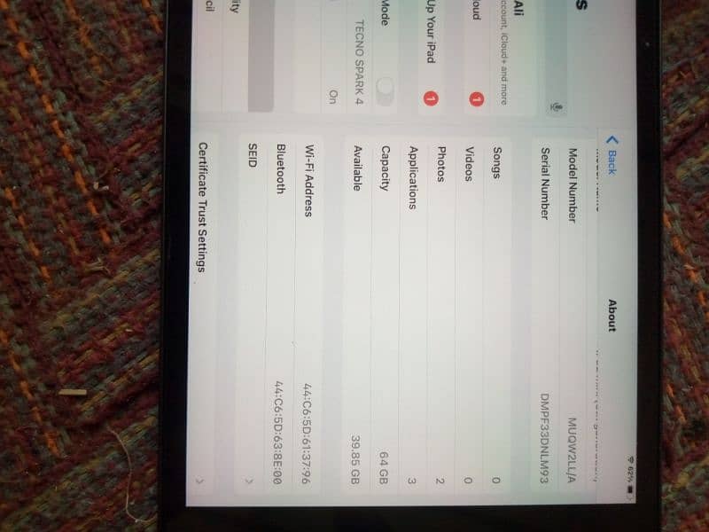 I pad mini 5 all OK 55k 7