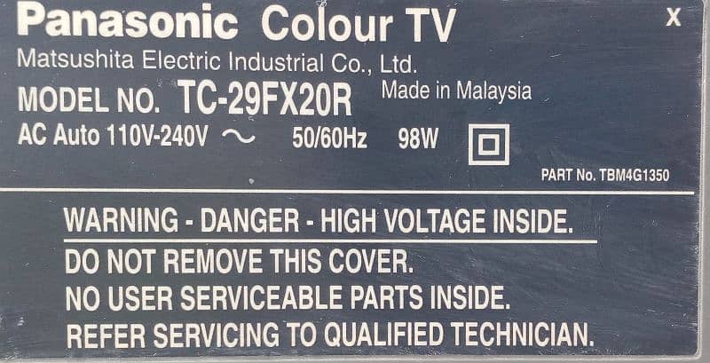 Panasonic Television TC-29FX20R 4