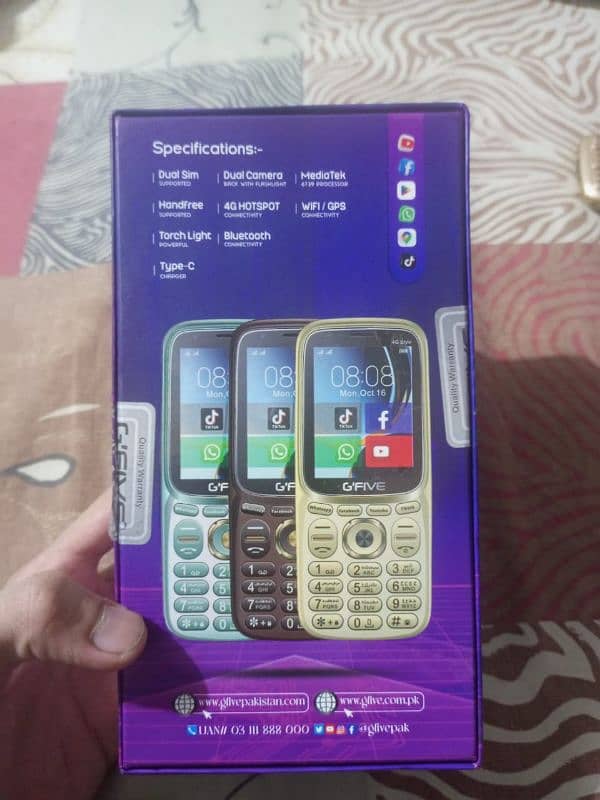 Gfive4g styel open box phone touch and type 9