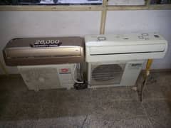 dawlance 1.5 ton inverter ac and coolman ac like new