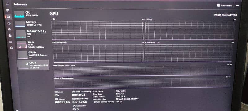 DELL 7530  i7 8th gen P2000 4gb graphics ,32gb Ram 500gb Gaming laptop 13