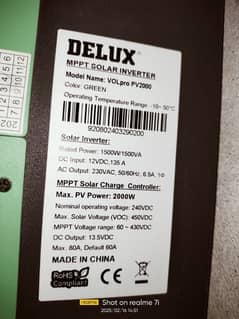 Delux Solar Inverter PV 2000