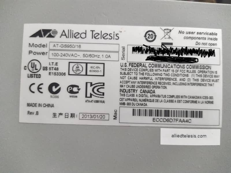 Networking Switch Allied Telesis 3