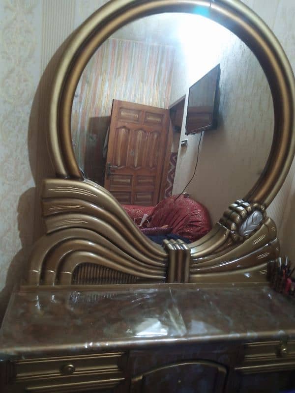 wooden bed with dressing table 1