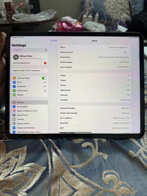 Ipad Pro M1 12.9" ( 16Gb & 1 TB Storage ) 1