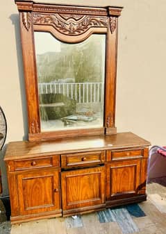 Solid wood dressing table and wardrobe for sale