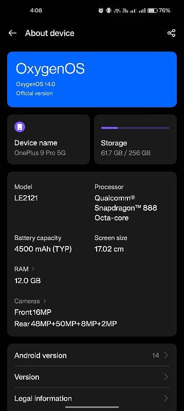 OnePlus 9pro 5g 12gb 256gb-Exchange 5