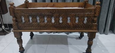 wooden baby cot