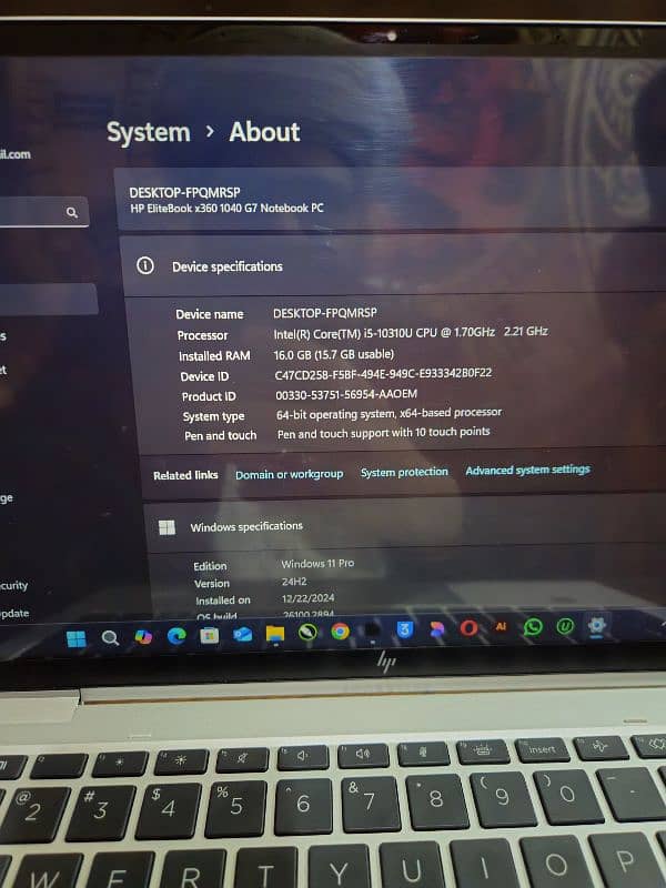 HP Elite book 1040 G7 i5 10 12