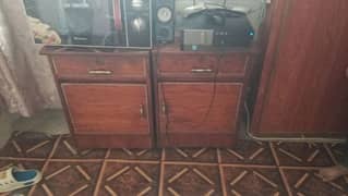 wooden bed  dressing table in a good condition