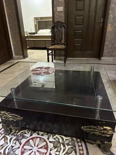 Tv lounge Dark brown pure wooden table