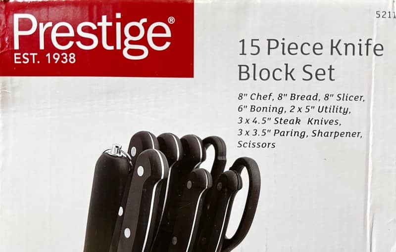 100% NEW! DUBAI IMPORTED! Prestige Knife Block Set Of 15 Pieces 1