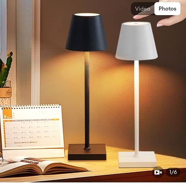 used 2x USB rechargeable LED table Lamp 2