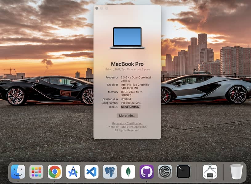 MacBook Pro 13-inch, 2017, Two Thunderbolt 3 ports 0