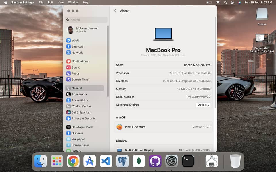 MacBook Pro 13-inch, 2017, Two Thunderbolt 3 ports 1